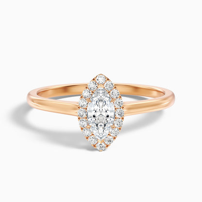 Anaya 1.5 Carat Marquise Halo Lab Grown Diamond Ring in Platinum  DestGlow