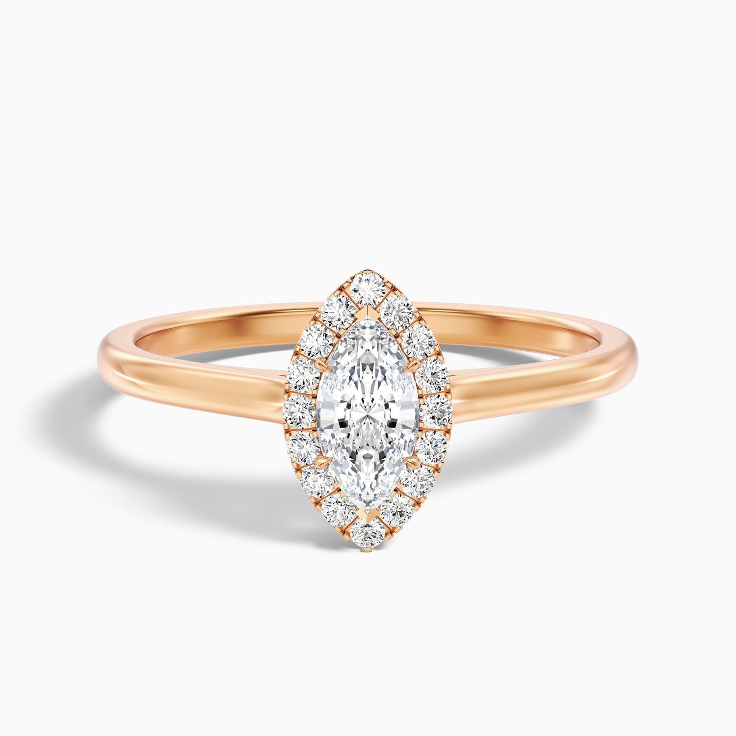 Anaya 1.5 Carat Marquise Halo Lab Grown Diamond Ring in 925 Sterling Silver