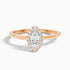 Bria 10 Carat Marquise Halo Moissanite Engagement Ring in 18k Rose Gold  DestGlow