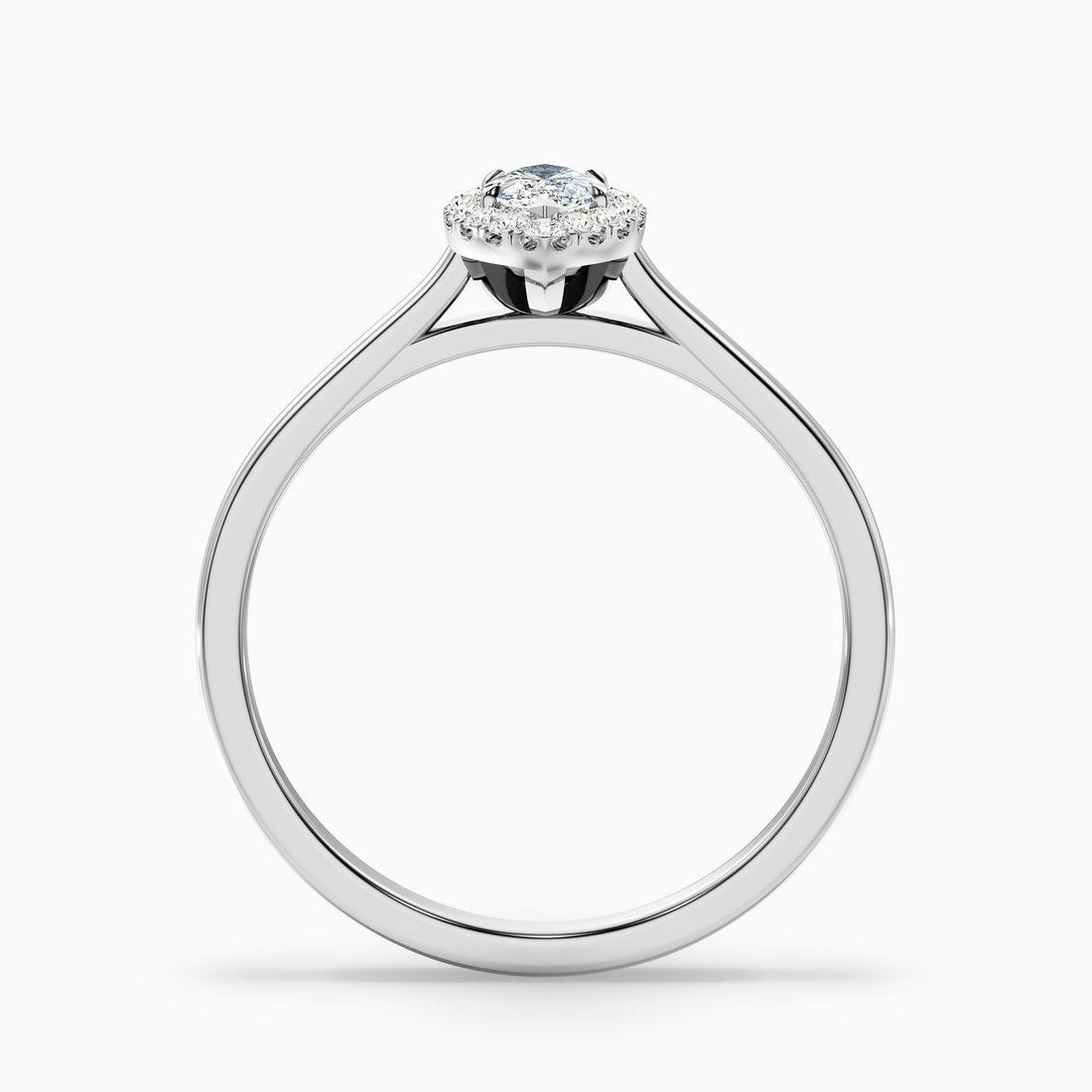 Bria 8 Carat Marquise Halo Moissanite Engagement Ring in 10k White Gold  DestGlow