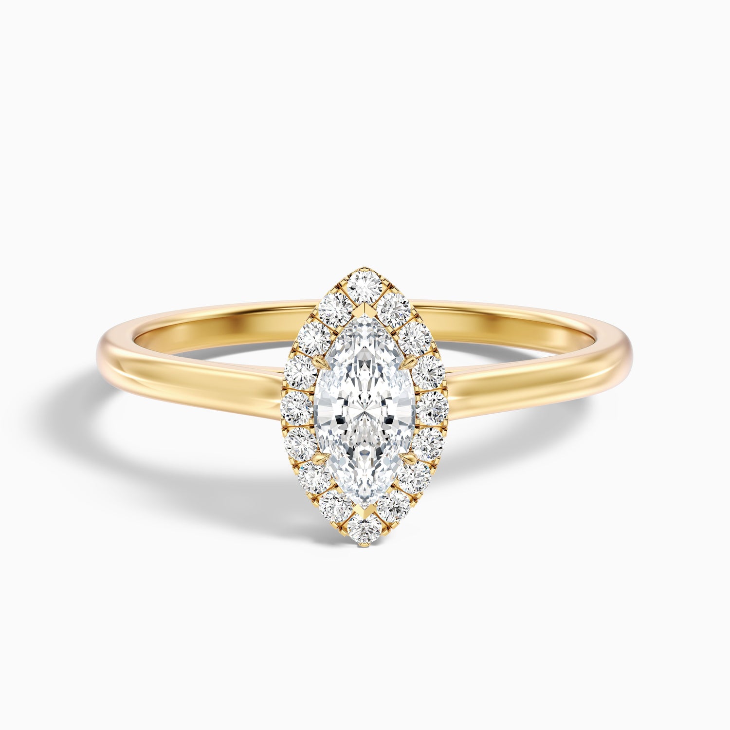 Anaya 3 Carat Marquise Halo Lab Grown Diamond Ring in 14k Rose Gold
