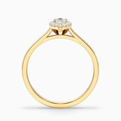 Anaya 2 Carat Marquise Halo Lab Grown Diamond Ring in 18k Yellow Gold
