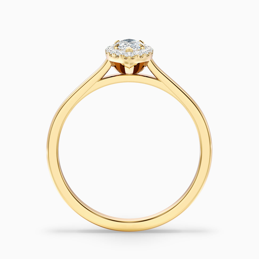 Bria 6 Carat Marquise Halo Moissanite Engagement Ring in 14k Yellow Gold  DestGlow