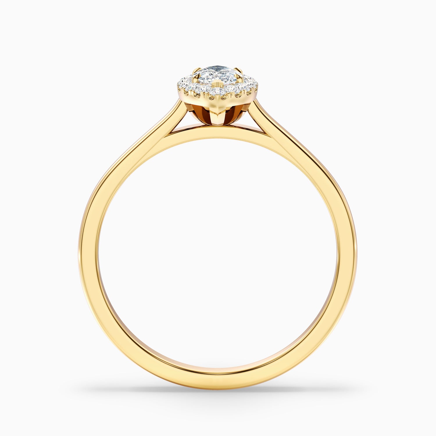 Lena 3.5 Carat Marquise Halo Moissanite Engagement Ring in 18k Rose Gold