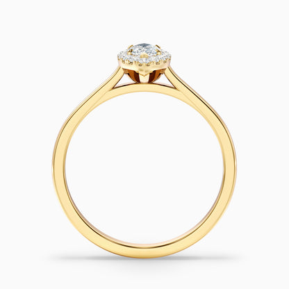 Lena 1.5 Carat Marquise Halo Moissanite Engagement Ring in 18k White Gold