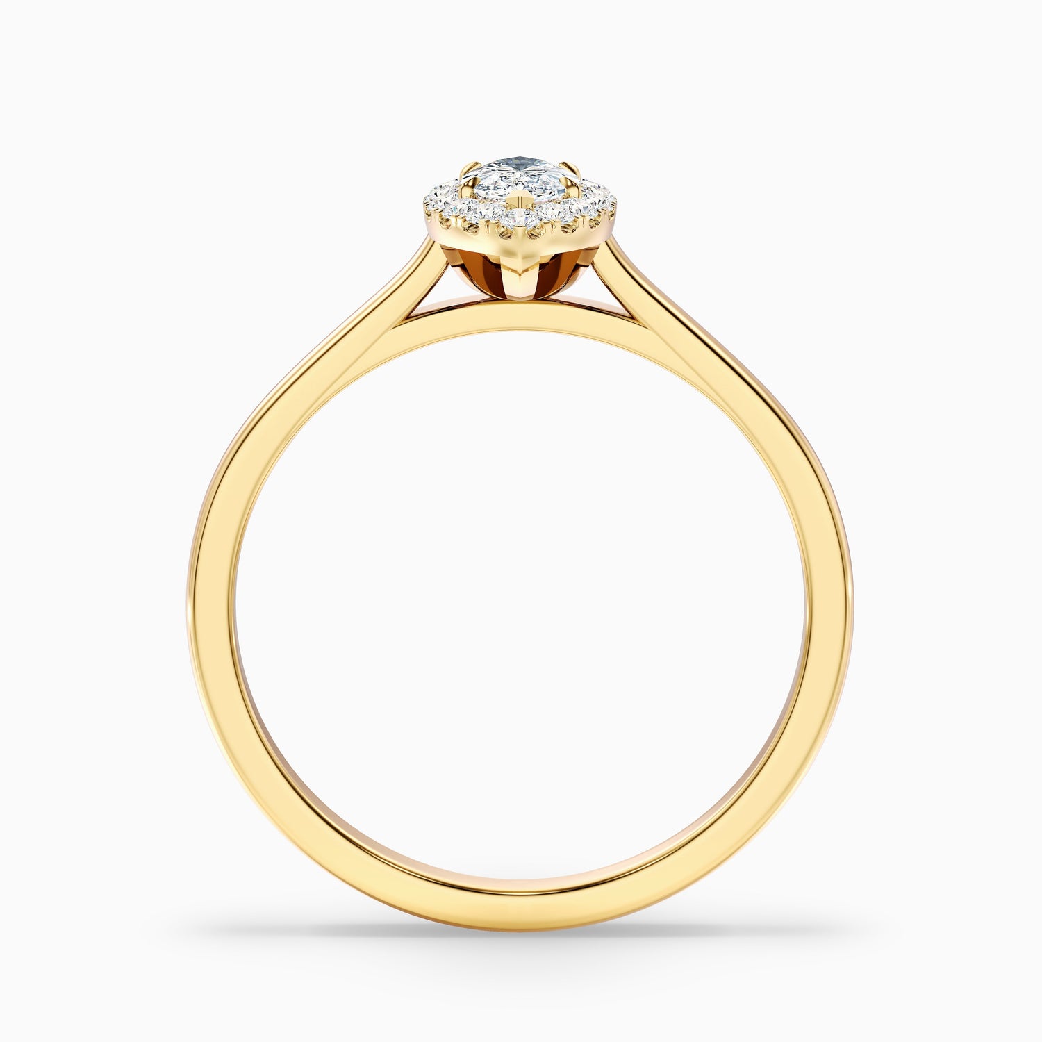 Bria 10 Carat Marquise Halo Moissanite Engagement Ring in 10k Yellow Gold  DestGlow