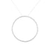 .925 Sterling Silver 5.0 Cttw Prong Set Round-cut Diamond Open Circle Hoop 18" Pendant Necklace (I-J Color, I2-I3 Clarity) by Bids.com