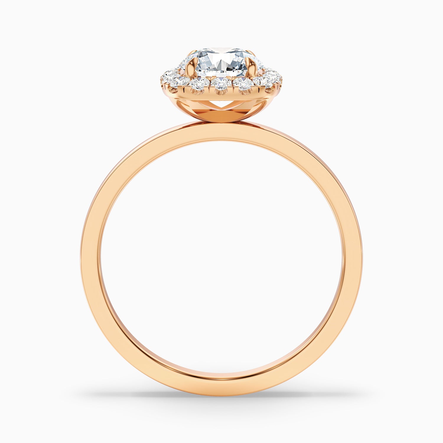 Anya 2.5 Carat Round Cut Halo Moissanite Engagement Ring in Platinum