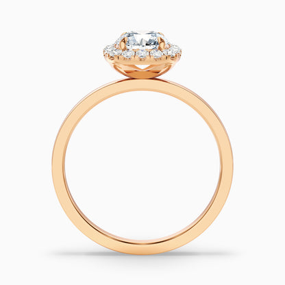 Anya 4.5 Carat Round Cut Halo Moissanite Engagement Ring in 10k White Gold