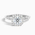 Angel 1 Carat Round Cut Halo Lab Grown Diamond Ring in 10k White Gold  DestGlow