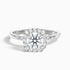 Angel 4.5 Carat Round Cut Halo Lab Grown Diamond Ring in 14k White Gold  DestGlow