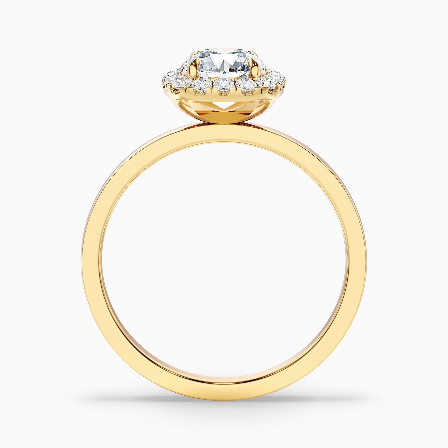 Anya 2 Carat Round Cut Halo Moissanite Engagement Ring in 10k Rose Gold