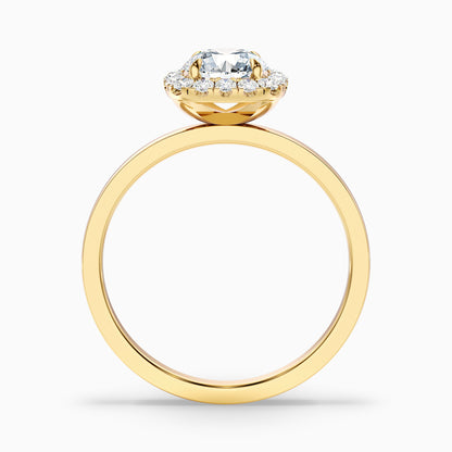 Anya 2 Carat Round Cut Halo Moissanite Engagement Ring in Platinum