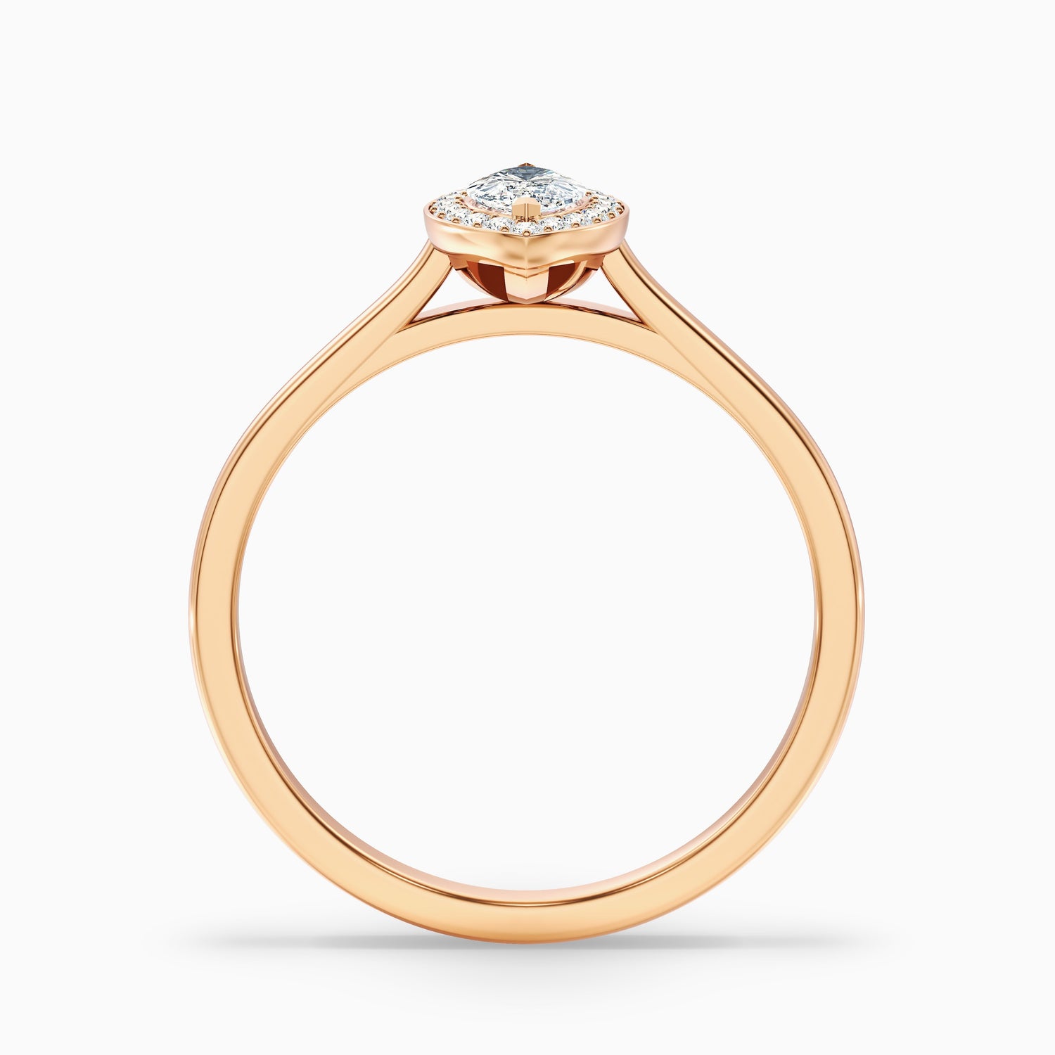 Carla 3 Carat Marquise Halo Lab Grown Diamond Ring in 10k Rose Gold  DestGlow