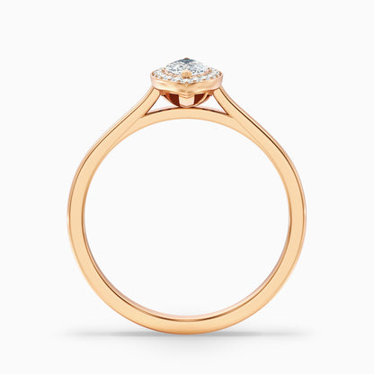 Carla 2 Carat Marquise Halo Lab Grown Diamond Ring in 18k White Gold