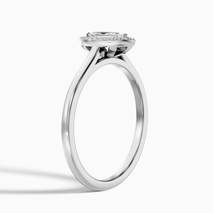 Sky 3.5 Carat Marquise Halo Moissanite Engagement Ring in 14k Rose Gold