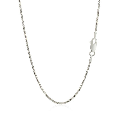 Sterling Silver Rhodium Plated Box Chain 1.3mm by Bids.com