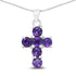 1.44 Carat Genuine Amethyst .925 Sterling Silver Pendant  DestGlow