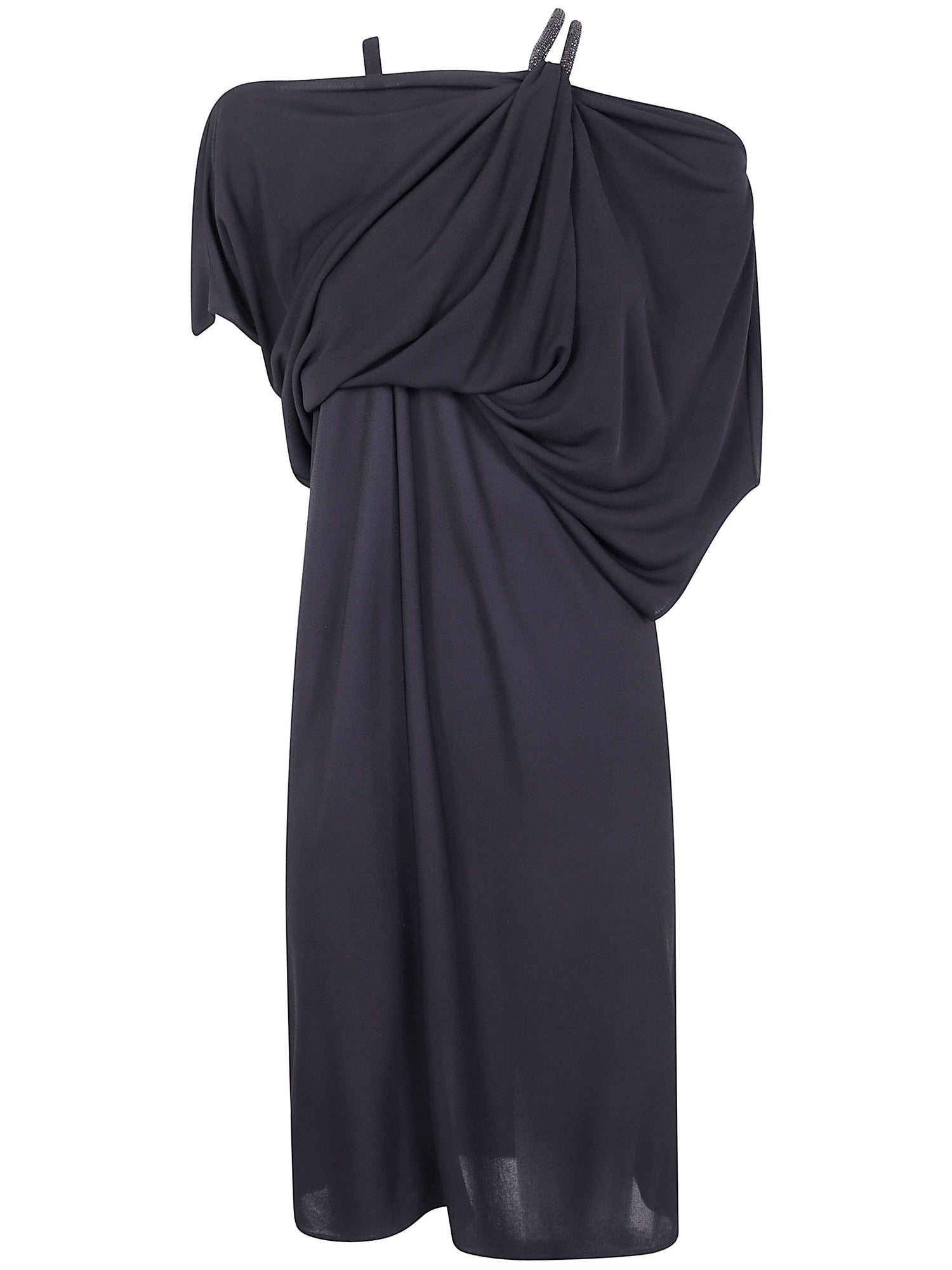 Tom Ford Women Chain Stones Embroidery On Crepe Jersey Cocktail Dress by Luosophy