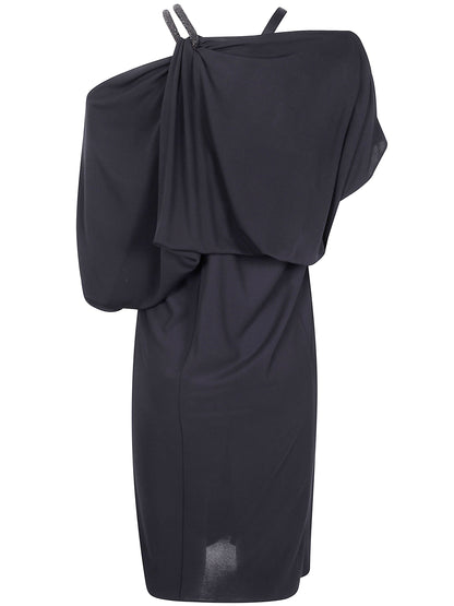 Tom Ford Women Chain Stones Embroidery On Crepe Jersey Cocktail Dress by Luosophy