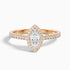 Lara 2.5 Carat Marquise Halo Pave Lab Grown Diamond Ring in 18k Rose Gold  DestGlow