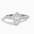 Lara 1 Carat Marquise Halo Pave Lab Grown Diamond Ring in 10k White Gold  DestGlow