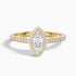 Lara 5 Carat Marquise Halo Pave Lab Grown Diamond Ring in 18k Yellow Gold  DestGlow