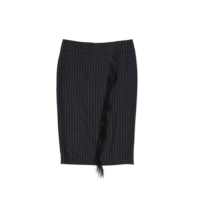 Brunello Cucinelli Wool Striped Skirt Women by Luosophy
