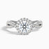 Beth 10 Carat Round Cut Halo Twisted Pave Moissanite Engagement Ring in 10k White Gold  DestGlow