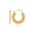10k Yellow Gold Greek Key Small Hoop Earrings  DestGlow
