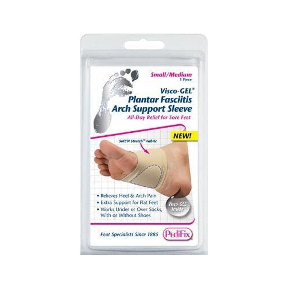 PediFix Plantar Visco-Gel Sleeve Arch Support Small/Medium 1 Count by Pasteur Pharmacy