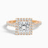 Love 4.5 Carat Princess Halo Pave Lab Grown Diamond Ring in 10k Rose Gold  DestGlow