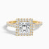 Love 4.5 Carat Princess Halo Pave Lab Grown Diamond Ring in 14k Yellow Gold  DestGlow