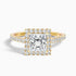 Love 4.5 Carat Princess Halo Pave Lab Grown Diamond Ring in 10k Yellow Gold  DestGlow