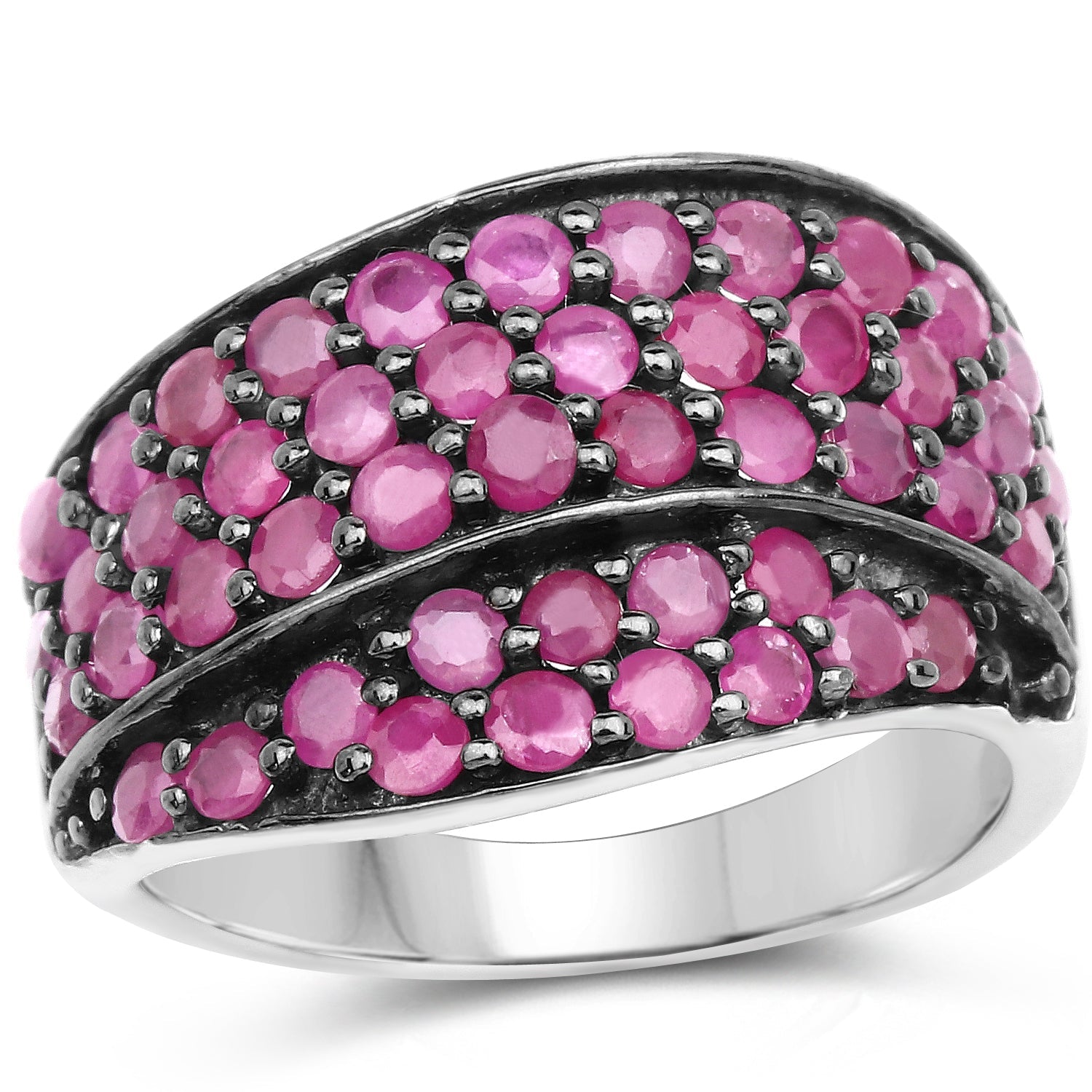 2.33 Carat Genuine Ruby .925 Sterling Silver Ring by Bids.com