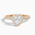 Arla 8 Carat Heart Shaped Halo Pave Moissanite Engagement Ring in 14k Rose Gold  DestGlow