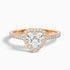 Macy 5 Carat Heart Shaped Halo Pave Lab Grown Diamond Ring in 14k Rose Gold  DestGlow