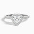 Macy 2 Carat Heart Shaped Halo Pave Lab Grown Diamond Ring in 14k White Gold  DestGlow