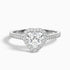 Arla 10 Carat Heart Shaped Halo Pave Moissanite Engagement Ring in 10k White Gold  DestGlow
