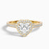 Arla 7 Carat Heart Shaped Halo Pave Moissanite Engagement Ring in 10k Yellow Gold  DestGlow