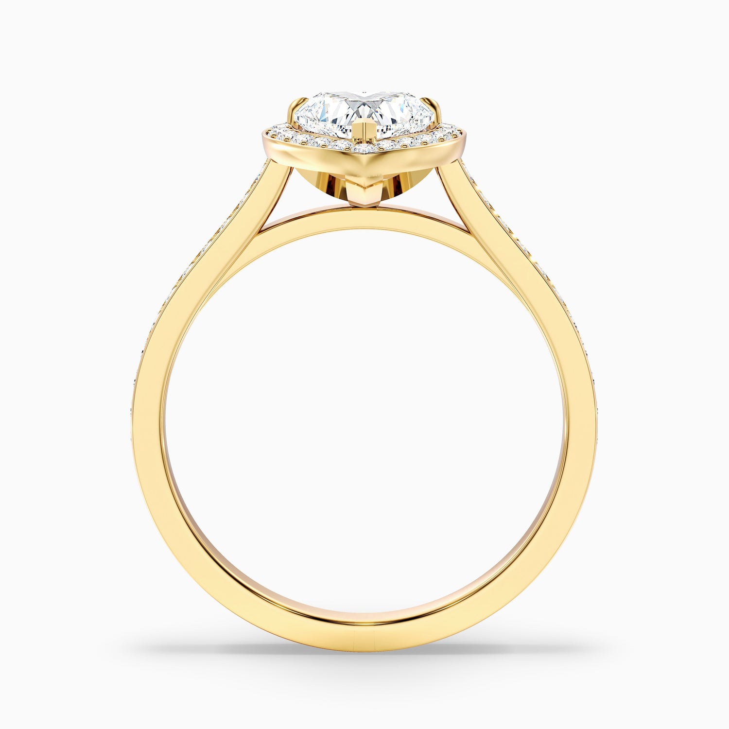 Kira 5.5 Carat Heart Shaped Halo Pave Moissanite Engagement Ring in 925 Sterling Silver