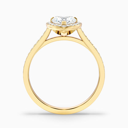 Kira 5.5 Carat Heart Shaped Halo Pave Moissanite Engagement Ring in 925 Sterling Silver