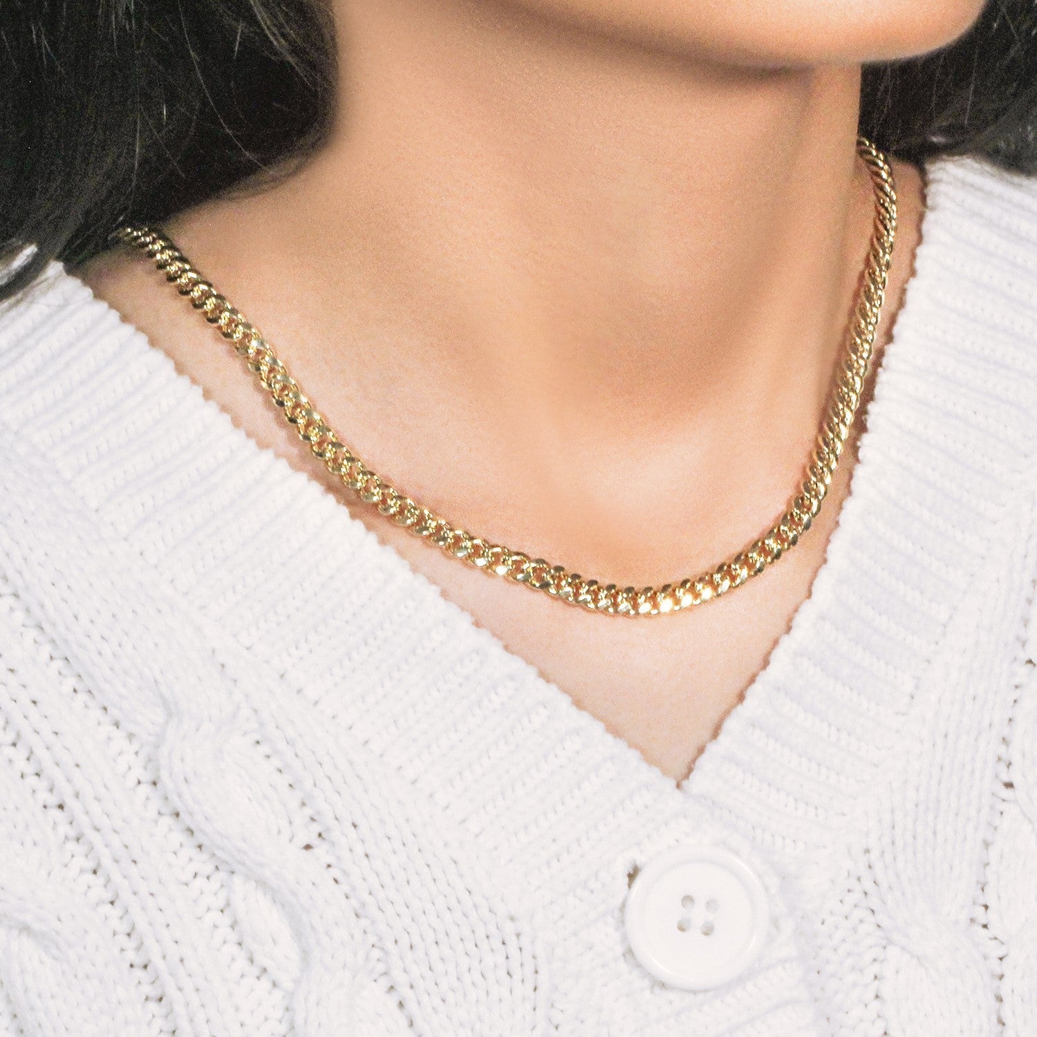 10k Yellow Gold Semi Solid Miami Cuban Chain (5.00 mm) by Bids.com