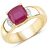 3.44 Carat Glass Filled Ruby and White Topaz .925 Sterling Silver Ring by Bids.com