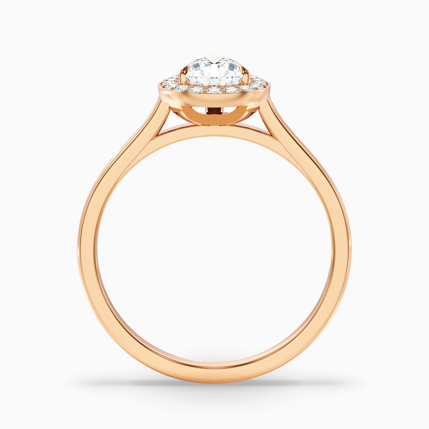 Nina 2 Carat Pear Halo Lab Grown Diamond Ring in Platinum