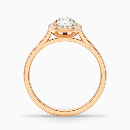 Nina 2 Carat Pear Halo Lab Grown Diamond Ring in Platinum