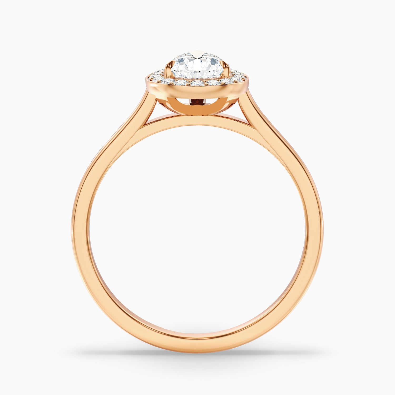 Siya 1.5 Carat Pear Halo Moissanite Engagement Ring in 925 Sterling Silver