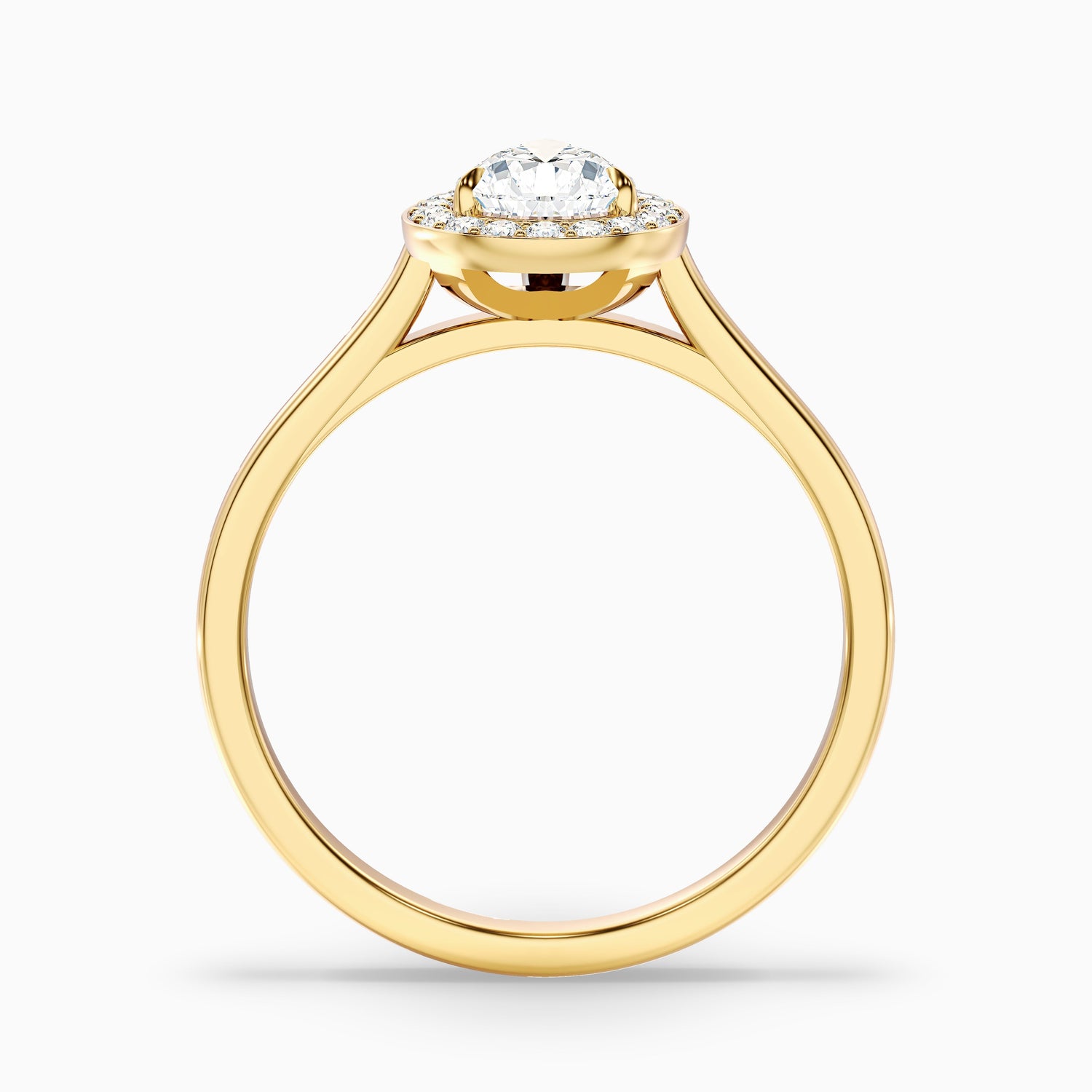 Nina 2 Carat Pear Halo Lab Grown Diamond Ring in Platinum
