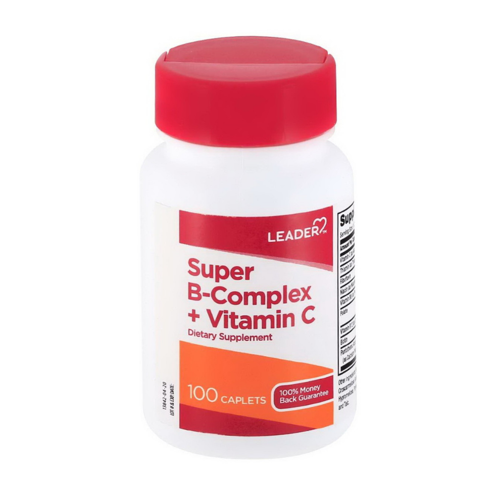 Leader Super B-Complex + Vitamin C Supplement (100ct) by Farmacias Savia