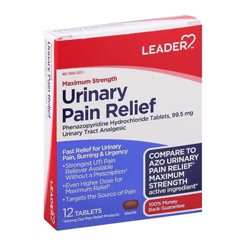 Leader Urinary Pain Relief Maximum Strength (99.5mg 12ct) by Farmacias Savia